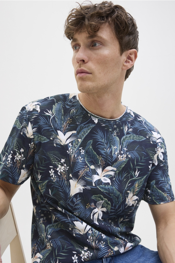 JJEBRYAN AOP TEE S/S O-NECK NOOS 12268126 Sky Captain